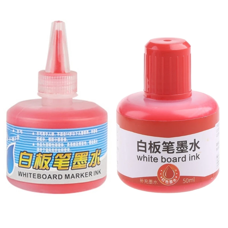 리필 잉크 화이트보드 마커 펜, 학교 사무용품, 1 병, 50ml, 블랙, 레드, 블루, 3 색