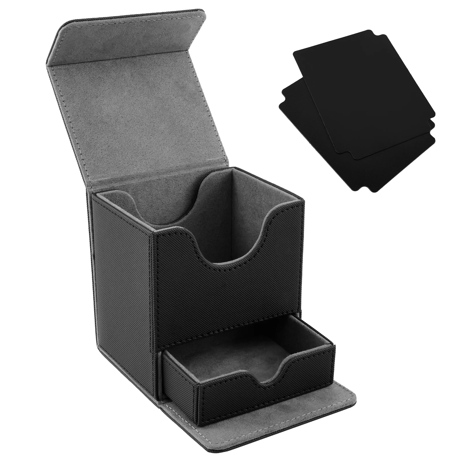 כרטיס סיפון קופסא אחסון גדול קיבולת tcg mtg עמיד בייסבול כרטיס משחקי לוח שחקן עם מגש קוביות