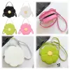 Flower Shaped Shoulder Bag PU Leather Trendy Crossbody Bag Cute Top Handle Bag with Double Zipper for Women and Girls
