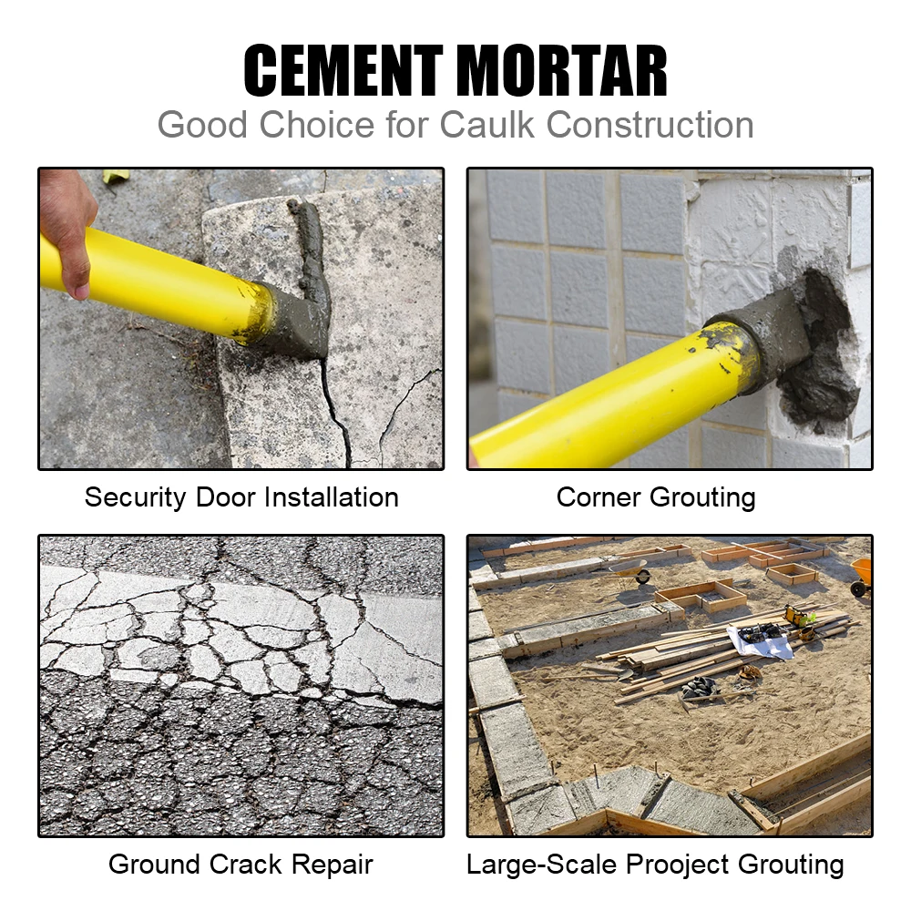 With 4 Nozzles Grouting Mortar Sprayer Grout Filling Tools Caulking Gun Cement Lime Pump Grouting Gun Applicator 6