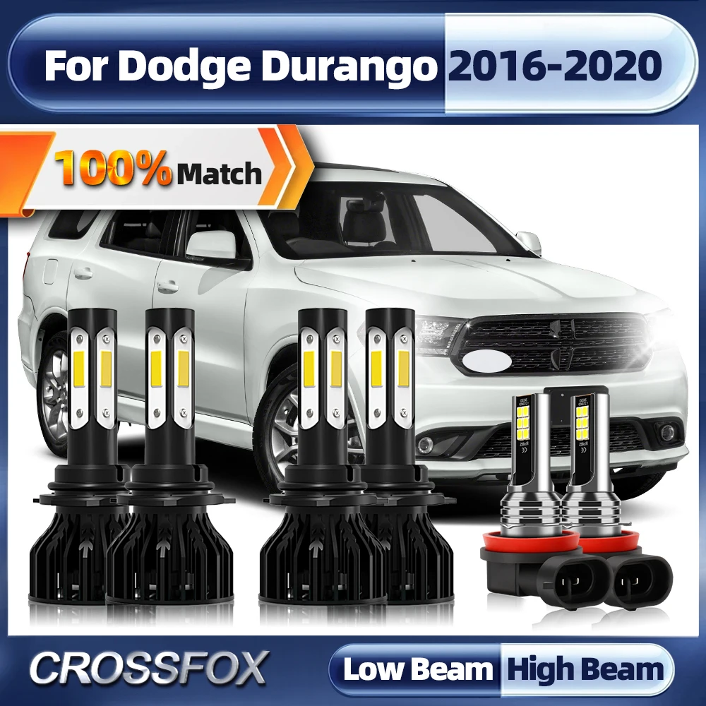 

HB3 9005 мощные светодиодные лампы для фар турбо Автомобильные фары 12 В H11 Автомобильные противотуманные фары для Dodge Durango 2016 2017 2018 2019 2020