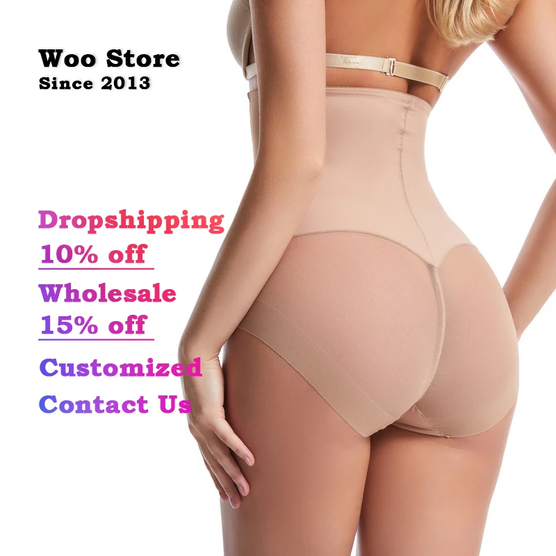 

Woo Store High Waist Shaper Shorts Tummy Control Panties Sexy Mesh Splicing Shapewear Slimming Underwear Panty Shapers WSSS-56