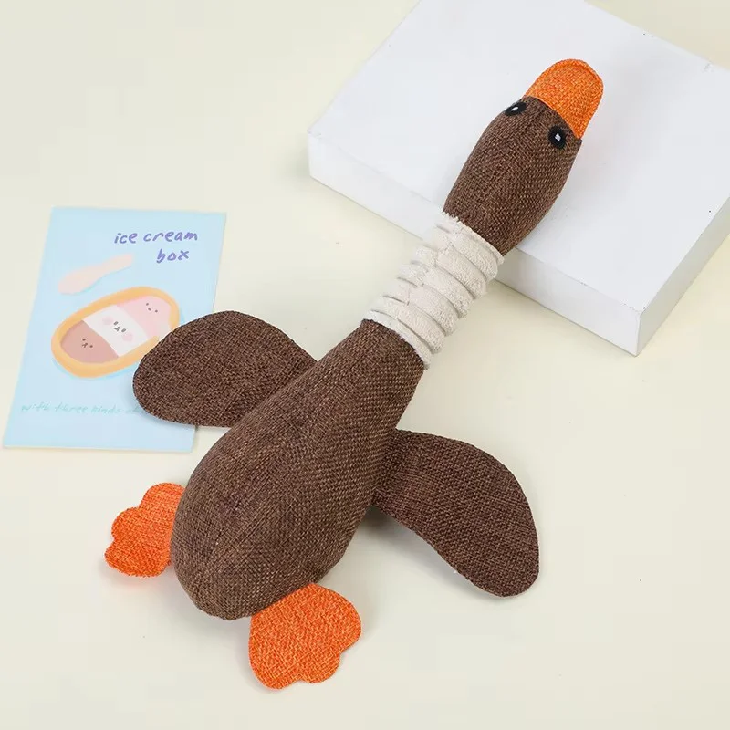 Eco-Friendly Squeaky Plush Duck Toy