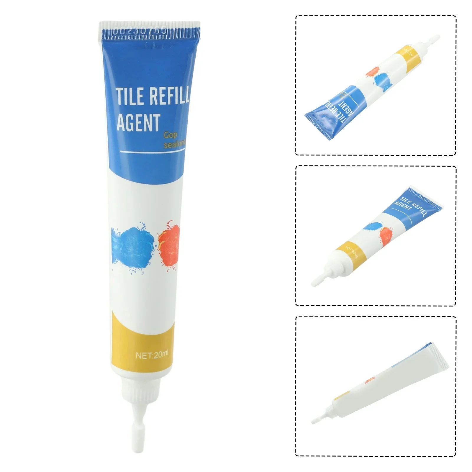 Tile Gap Filler Tile Gap Sealer Ceramic Repair Paste Ceramic Repair Agent Tile Repair Kit Tile Repair Cream 20ml Tile Gaps Replenishing Beauty Agent Grout Filling Tiles Glue Sealant Repair Ceramic Glue Floors Gaps Filling Repair Agents