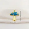 Copper Gold Plated Colored Enamel Mushroom Charms for Necklace DIY Jewelry Making Zirconia Fungi Pendant Jewelry Accessory Gifts 5