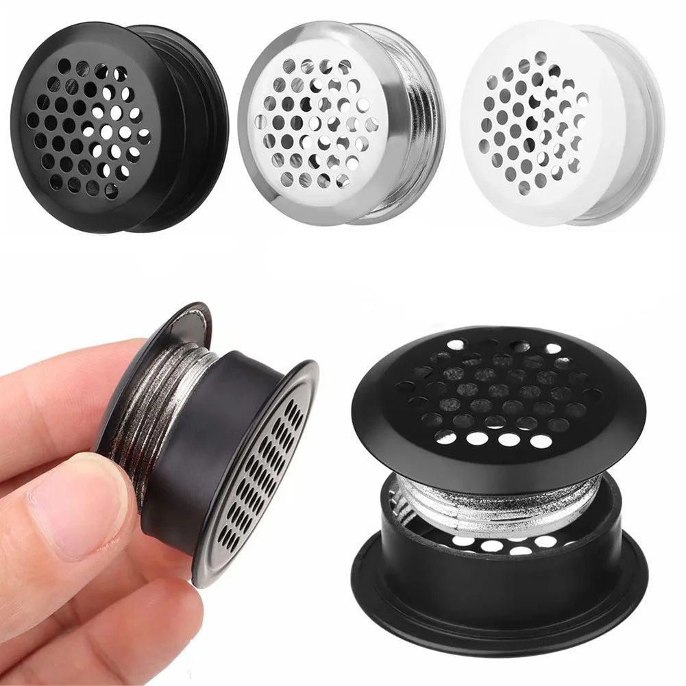 Stainless Steel Air Vent Grille Round Ventilation Grilles Wardrobe Cabinet Air Vent Furniture Hardware Ventilation Plugs 2pcs air vent grille,ventilation grille