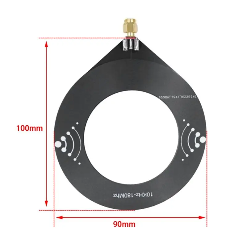 M67K-휴대용 도넛 SDR 안테나 실내 라디오 안테나 WB 안테나 10Khz-180Mhz 라디오 워키 토키 SDR용 SMA 루프 안테나