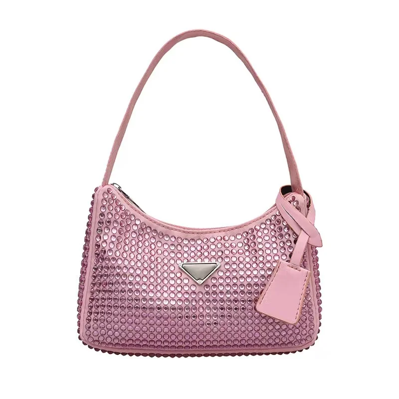 Women's Fashionable Handbag With Diamonds