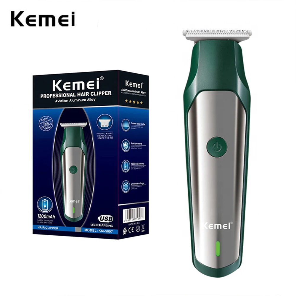 

Kemei Professional Hair Clipper Cordless Electric Hair Trimmer 0mm Bald Precision Hair Cutting Machine Beard Mower Rechargeable