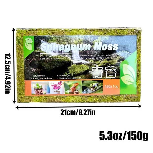 150 G Természetes Növényi Sphagnum Mohás Táplálkozási Szerves Műtrágya Növekedéshez Moha Kézműves Virág Mini Tájak Hüllők - Image 6