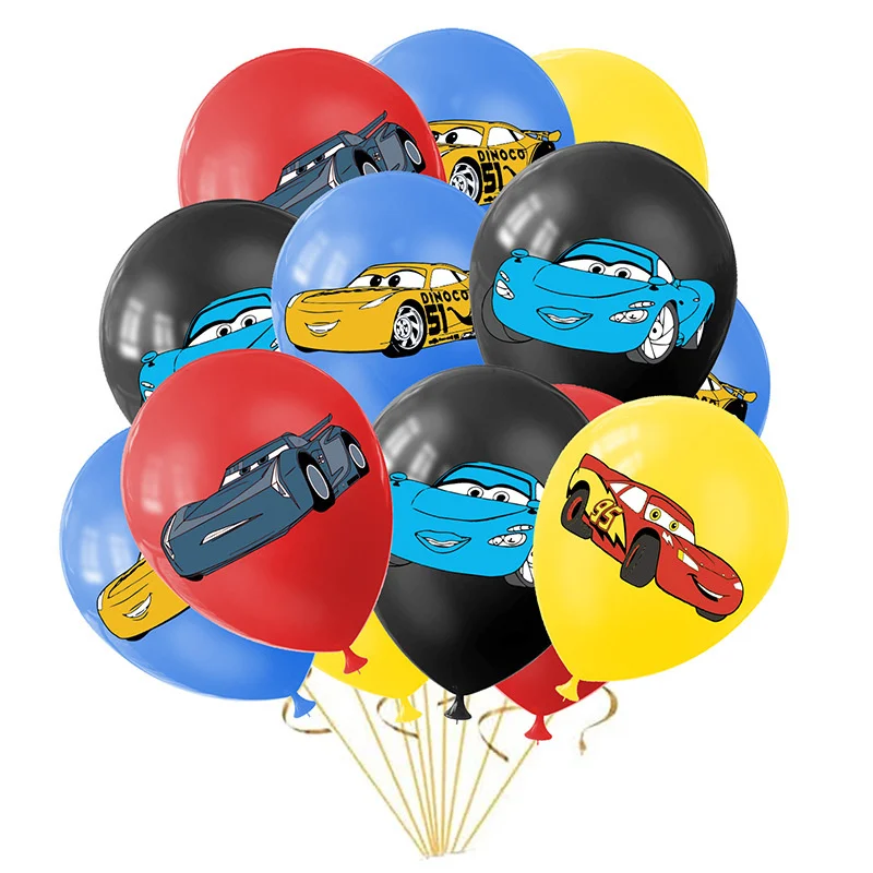 thumbnail image 1 of 10/30 piezas de globos de látex de Disney Cars, Rayo McQueen, decoración de globos de Cars, suministros para fiestas de cumpleaños de baby shower, juguetes para niños, globos, 1 of 5