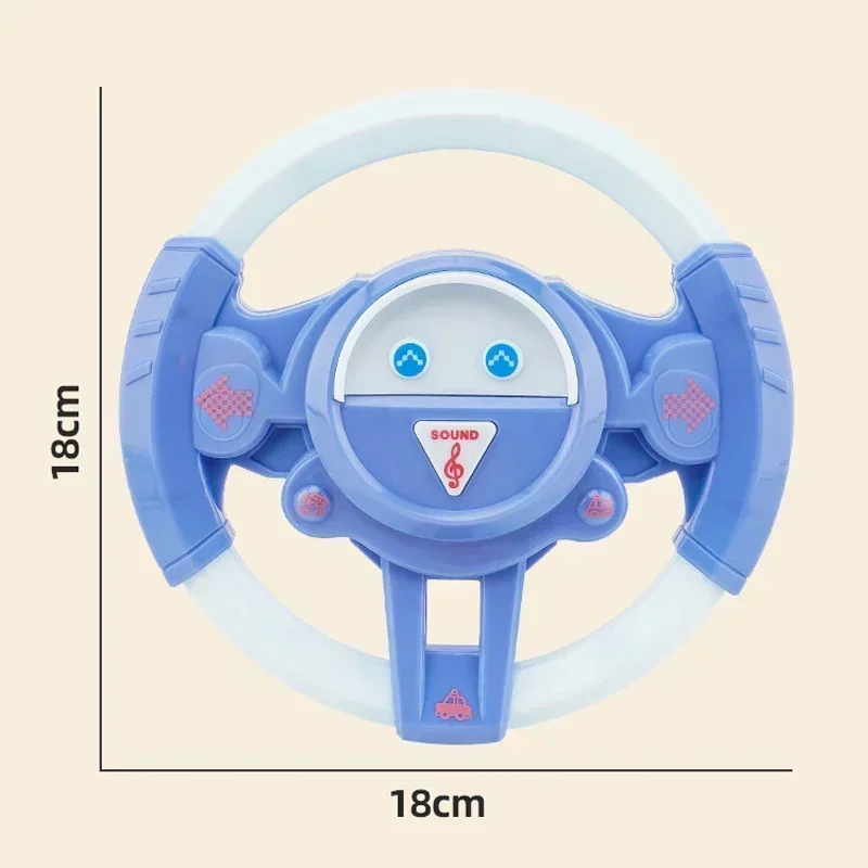 Eletrnic Simulation Steering Wheel Toy with Light Sound Kid Early Educational Stroller Steering Wheel New Vocal Educational Toys