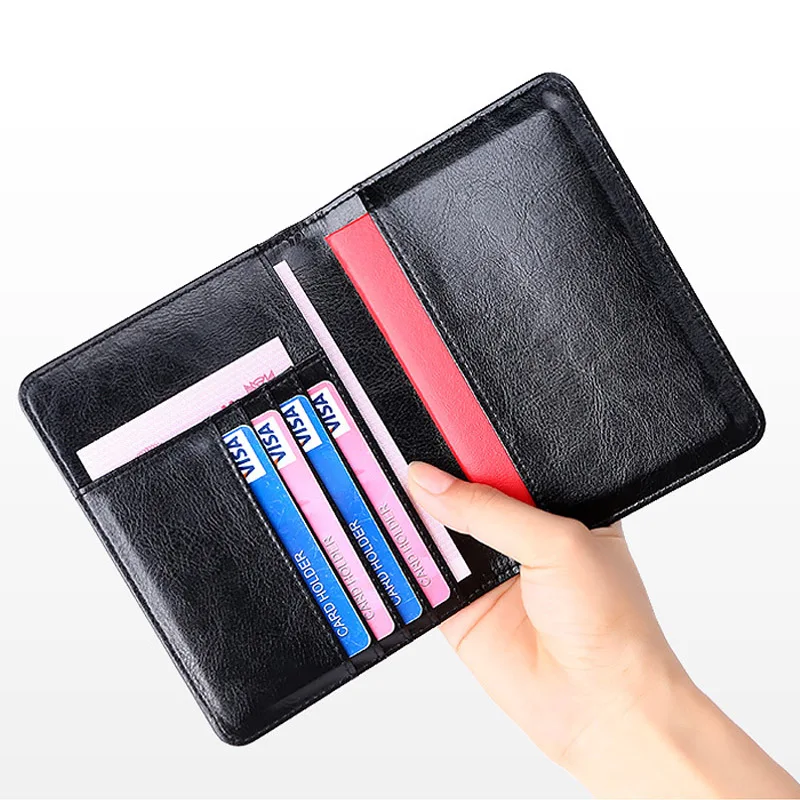 Premium Genuine Leather RFID-Blocking Travel Wallet & Document Organizer
