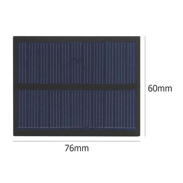 0.5W 5.5V Mini Small Solar Panel Module Kit Solar Battery Charger PET Laminate 76x60mm Polysilicon Solar Panel for DIY  Board 6