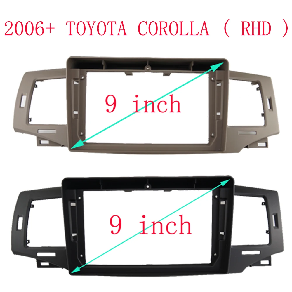 Per Toyota Corolla G Altis 9 E120 2002- 2006(9 Pollici) Autoradio Fascas Android Mp5 Stereo Player 2 Din Head Unit Panel Dash Frame