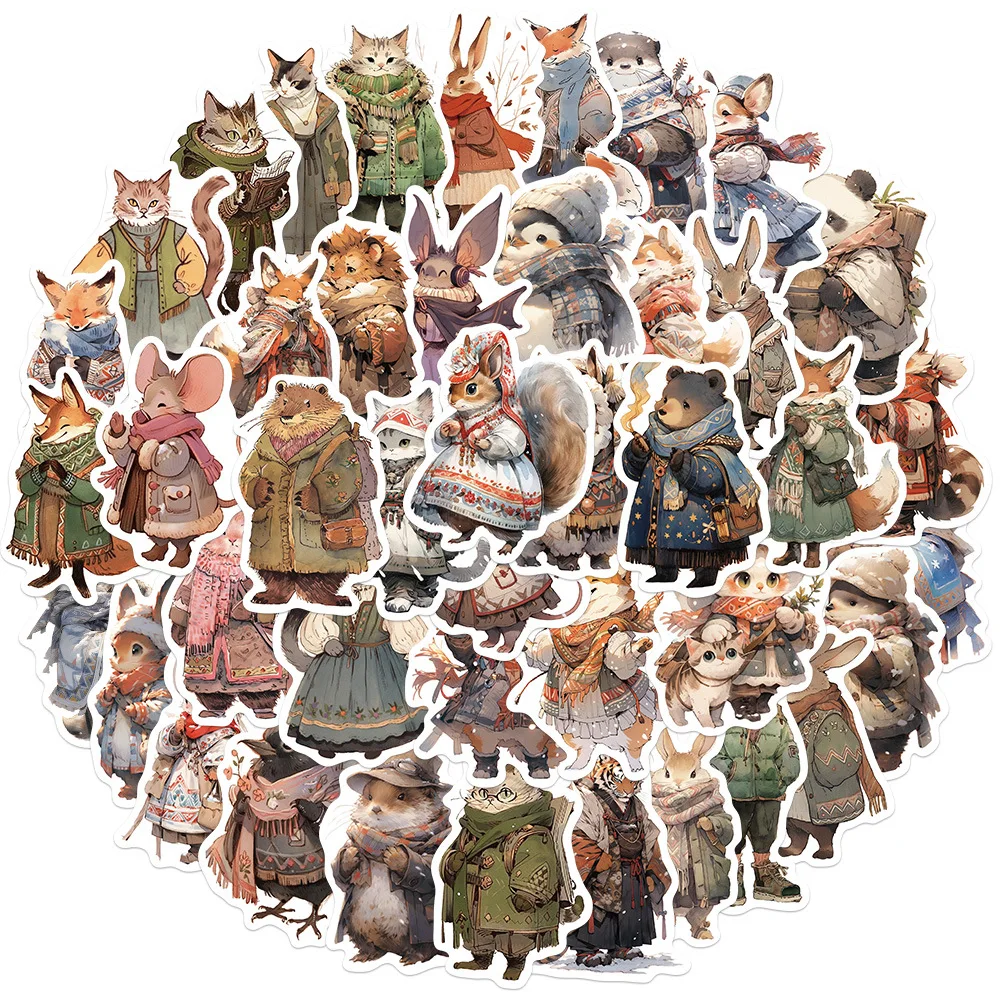 10/30/50PCS Winter Animals Waterproof Graffiti Sticker Aesthetic Decorative Luggage Laptop Cup Guitar Scrapbook Kids Stickers