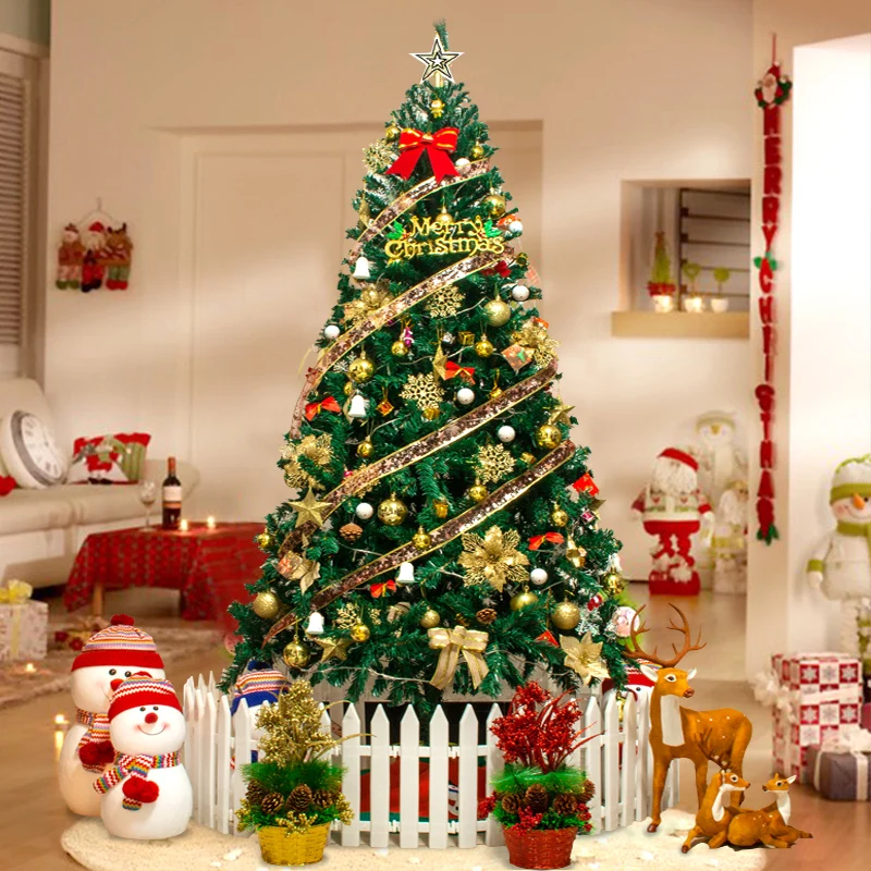 

Christmas tree home simulation luxury encrypted luminous package Christmas decorations