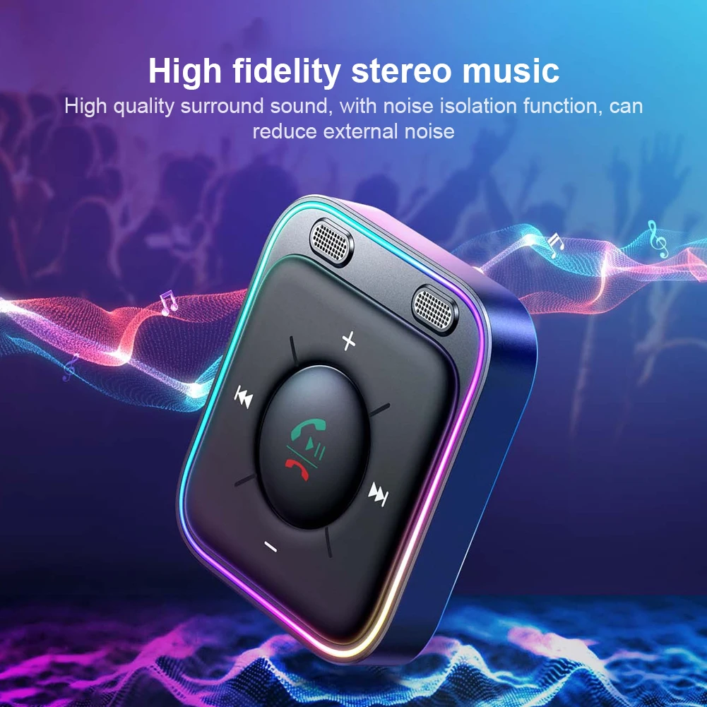 블루투스 호환 5.3 MP3 플레이어, 향상된 자동차 오디오 스테레오, 듀얼 마이크, 오디오 송신기, 소음 제거, 자동차 트럭용 3.5mm