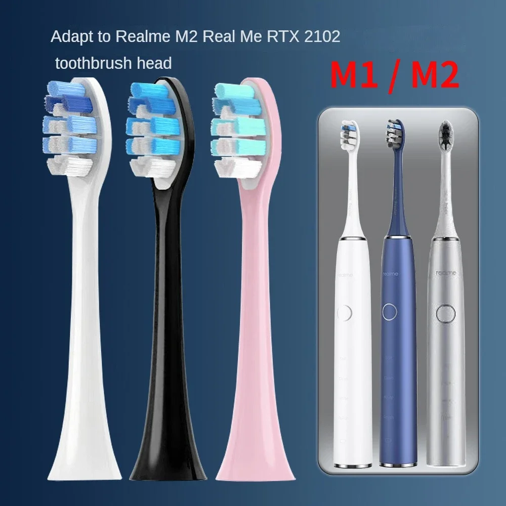 Substituição Toothbrush Heads Branco Preto Rosa Pontes Fit Real ME m2 m1 Realme Rtx2102 Rmh2012 12 Pcs