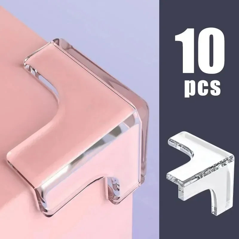 Table Corner Protector Clear Anti-collision Coffee Table Furniture Corner Protectors Children's Soft Corner Sheathing Living Room Decor 10PCS