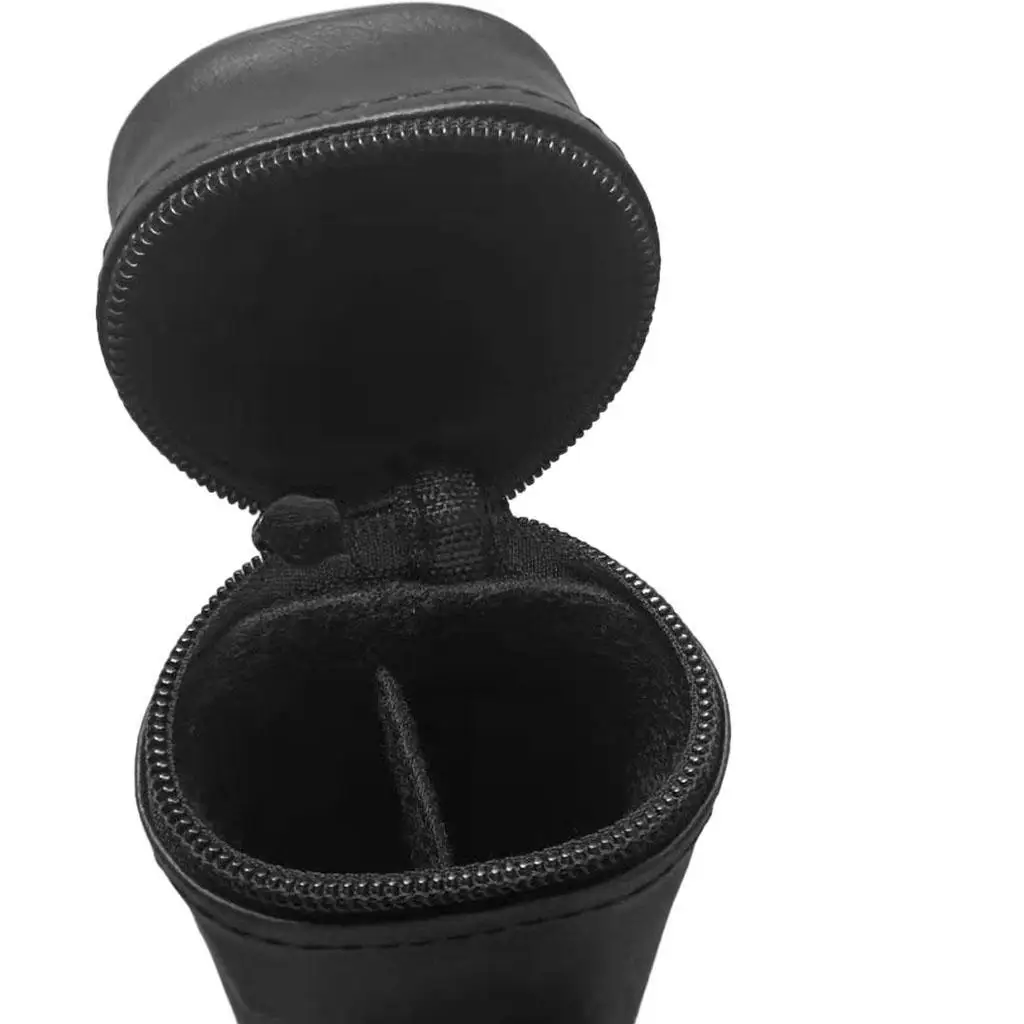 PU Leather Pool Cue Case 2 Holes with Divider with Shoulder Strap Billiards Accessory Billiard Pool Cue Stick Carrying Bag