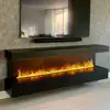 Double Line LED Water Vapor Fireplace Indoor Decorative Mist Electric Fireplaces 6