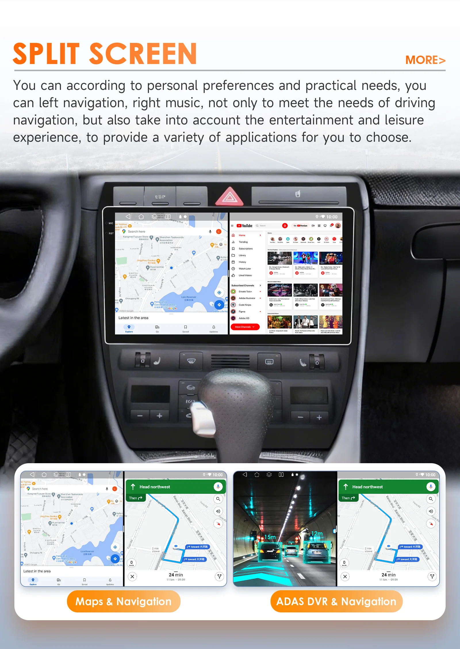 Android 14 Autoradio für AUDI A6 C5 RS6 S6 1997 - 2004 Multimedia-Player 6115 Carplay Android Auto Stereo GPS 360 CAM – Detail 38