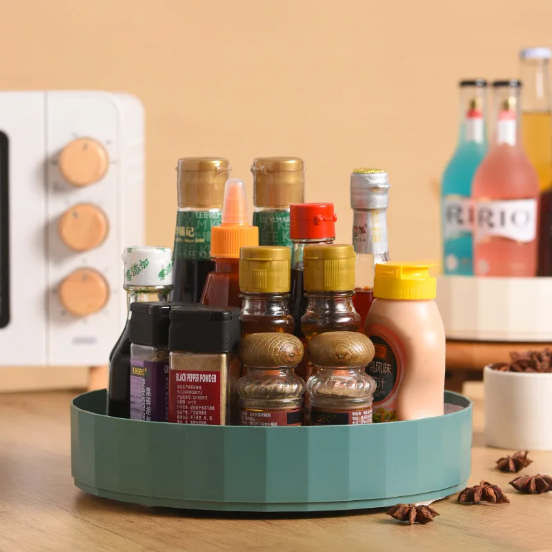 

Swivel Storage and Kitchen Tray Storage Container Spice Jar for Cosmetics and Condiments Stainless Steel