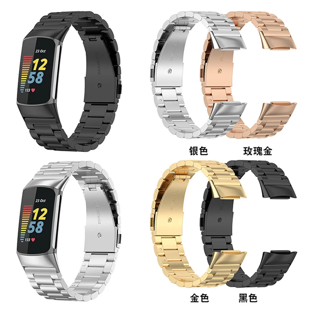 

Brand New Watch Strap For Fitbit Charge 6 5 Metal Steel Strap Watchband Bracelet For Fit bit Charge5 6 Smart Watch Accessories