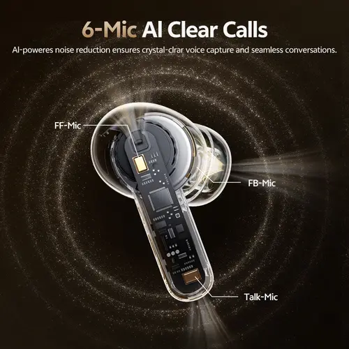 QCY Melobuds N20 HT20 Adaptive Hybrid Noise Cancelling -50dB Wireless  Bluetooth 6.0 Earbud 13mm Drivers 6 Mics HD Call Earphone - Image 3