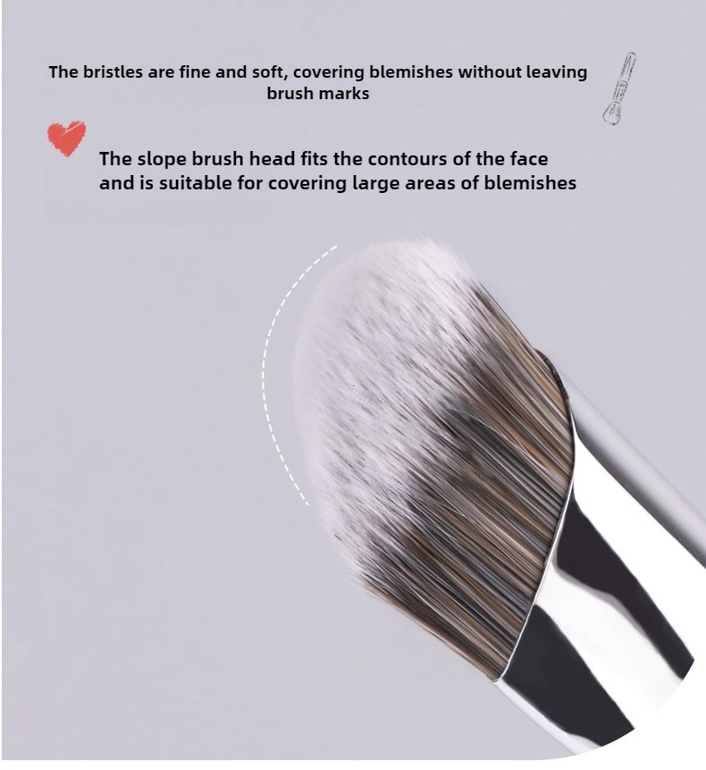Oblique Head Face Foundation Brushes White Color Corrector Corrector Brush Contour Beauty Tool Foundation Concealer