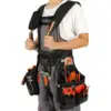Tool Belt with Suspenders 1680D Polyester, 29 Pockets, 29-54 inches Adjustable Waist Size, Tool Belts for Men, Heavy Duty Carpen 1