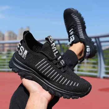 أحذية رياضية كاجوال للسيدات، تصميم علوي شبكي متين، مسامي، مريح، نعل غير قابل للانزلاق، أحذية تنس للميدان