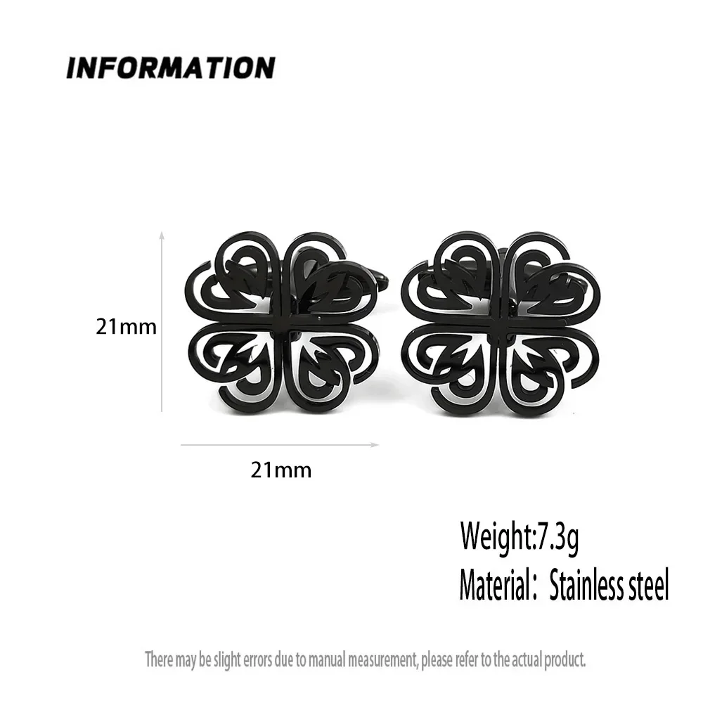 남자를위한 패션 꽃 커프스 단추 세련된 스테인레스 스틸 아이리스 꽃 Busines 정장 커프스 단추 남자 보석 도매