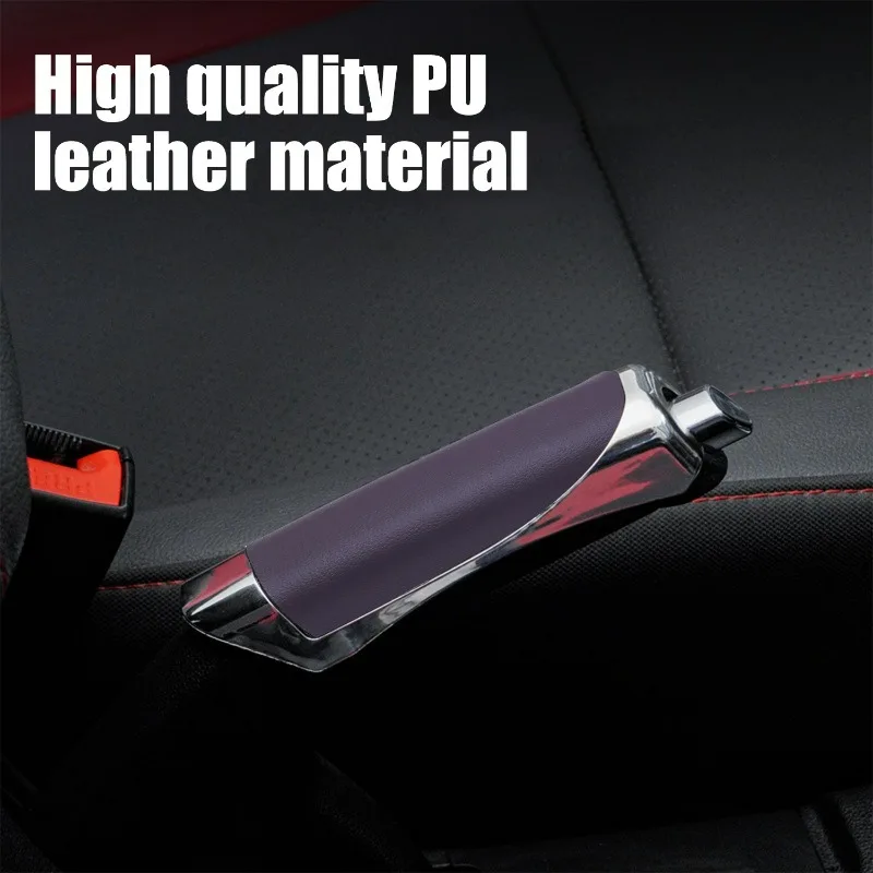 Hand Brake Cover Car Hand Brake Cover PU Leather Protector Handbrake Grips Universal Interior Decor Cover Auto Accessories