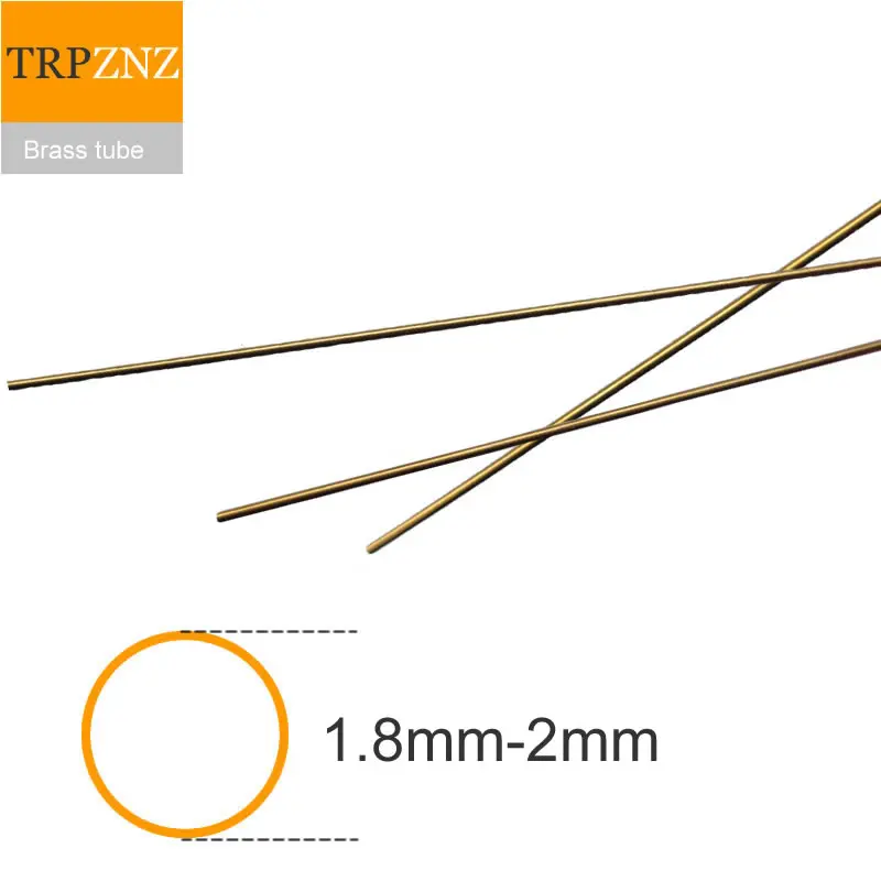 H62 brass tube outer diameter 1.8mm 2mm inner 1.3mm 1.7mm 1.6mm 1.5mm Micro copper pipe Capillary Hollow brass tube