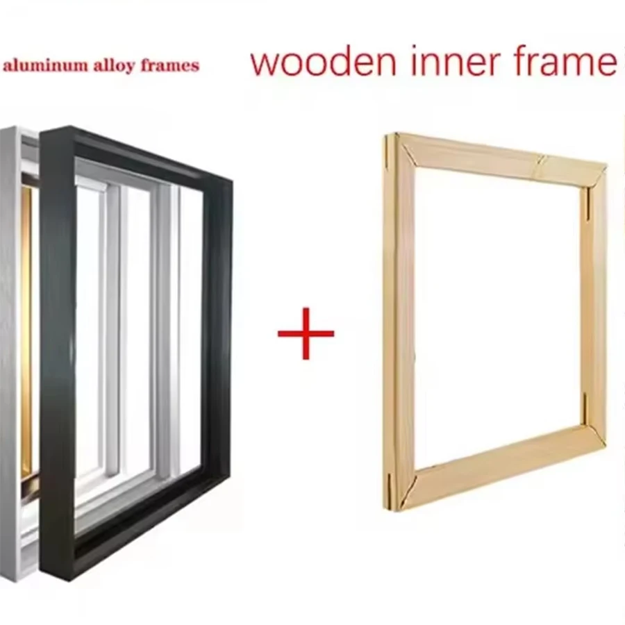 DIY Aluminum Alloy Picture Frame for Canvas Oil Painting - Metal Artwork Decorative Frame for Creative Home Decor