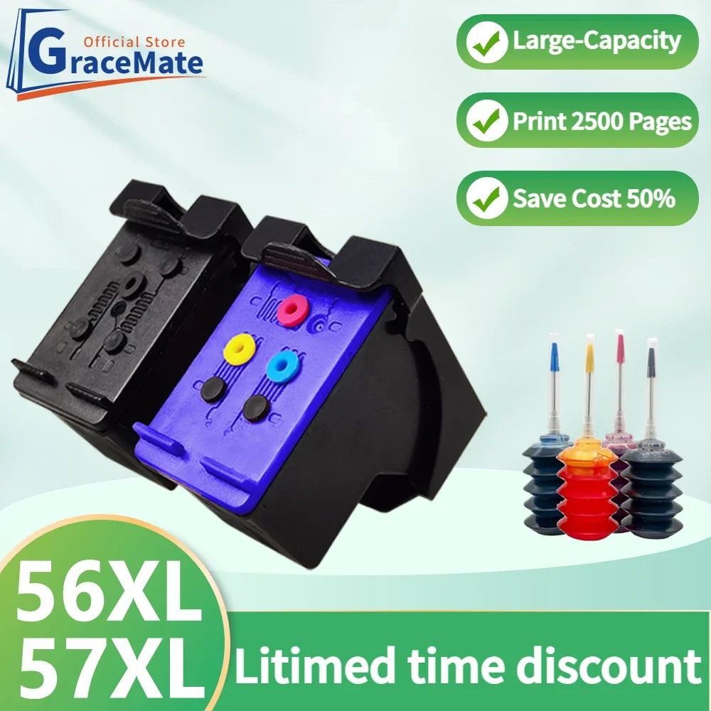 

56XL 57XL Printer Ink Cartridge Compatible for hp 56 57 hp56 hp57 PSC 4200 1110 1205 1210 1215 1315 1340 1350 2410 Deskjet 450