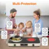 Electric burner, Electric Stove Top with 2 Handle, 2 Burner Electric Cooktop with 9 Power Settings 2