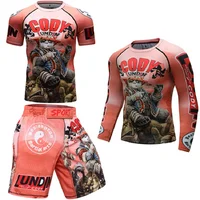 3 Piece Cody Lundin Men Tracksuit Jiu Jitsu Bjj Rash Guard Sets 3D Print Compression Sportswear Fitness Sweatsuit for Men Gym 1