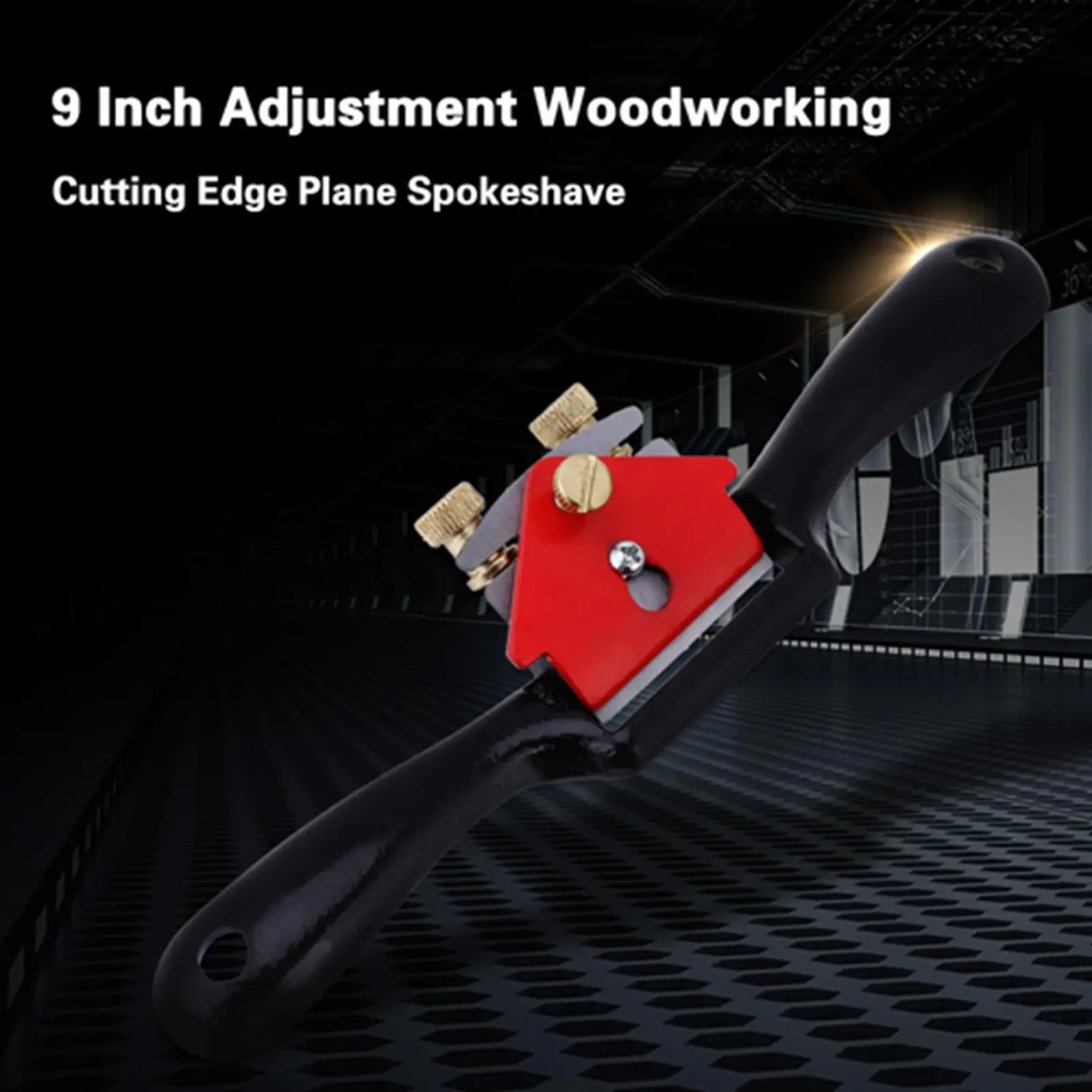 9in Adjustable Spokeshave Woodworking Hand Plane Tool for Trimming & Chiseling-Screw Blade Design