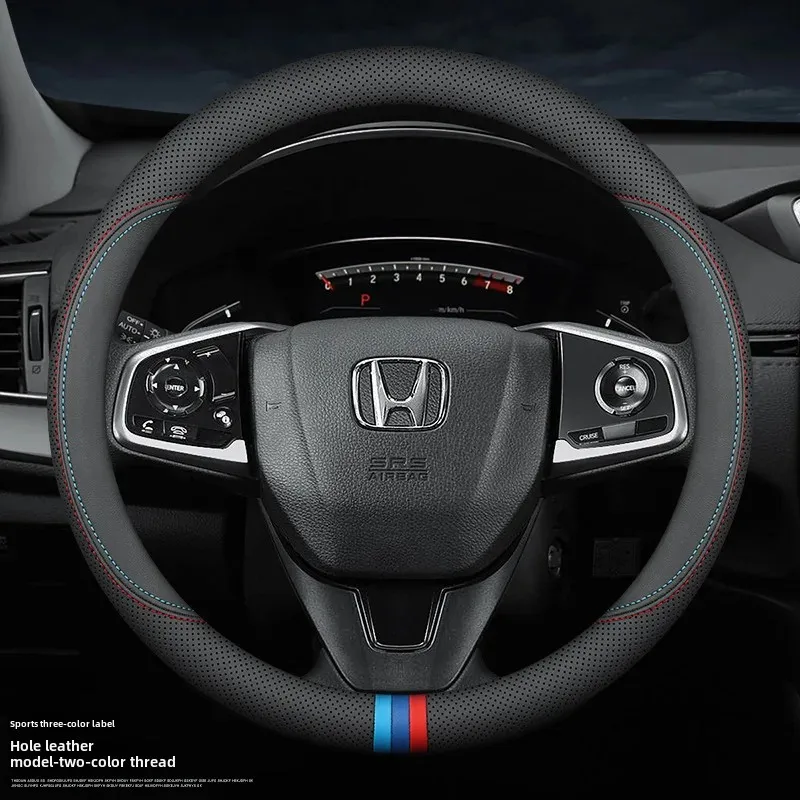 thumbnail image 1 of Funda de cuero para volante de Honda Crv Lifefree Xrv Skyline Smart Life Shadow Lights Truck Urv Winklify Cuero genuino, 1 of 5