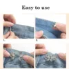 Adjustable Tightener Waist Buckle for Jeans, No Sewing Required Butterfly Button Adjuster for Pants and Skirts Waist 3