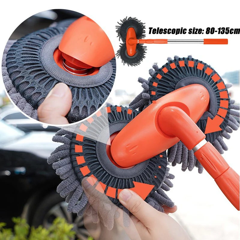 Car Wash Brush Cleaning Mop With Telescopic Rotating Car Wash Tools Long  Handle Brush Automatically Foams Car Wash Kit - AliExpress