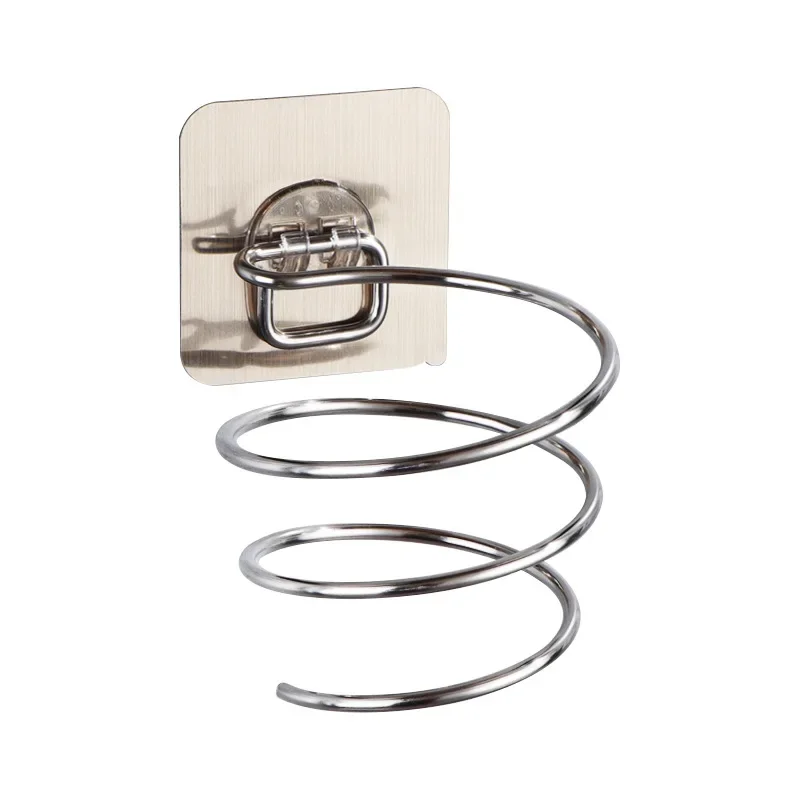 Stainless steel hair dryer holder washbasin rack hook Hairdryer organizer Paste wall bathroom shelf housekeeper storage Supply