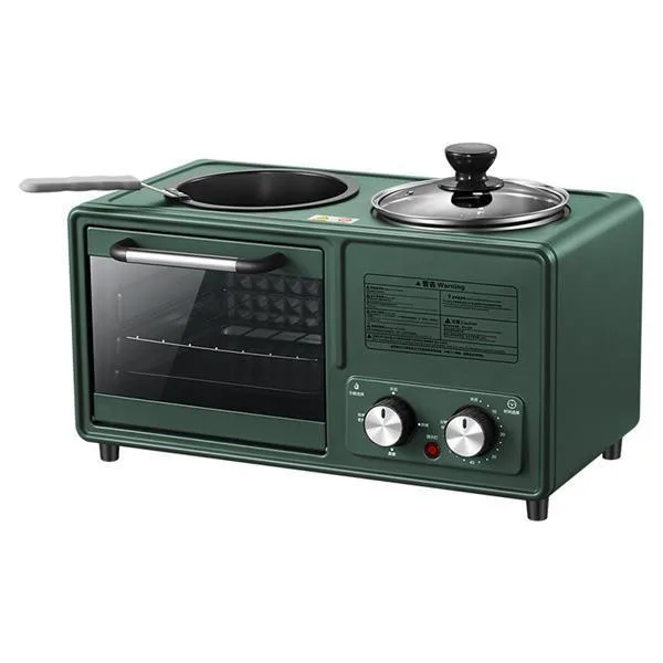 New Three-in-one 4 in 1 Breakfast Machine Multifunctional Electric Oven Bread Pizza Cake Machine Toaster Oven