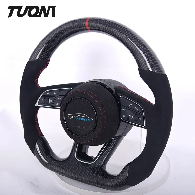 

Fit For Audi A3 8Y A4 B8 A6 C6 A7 Q3 Q5 S3 8V S4 Rs3 Rs7 TT 8J MK2 R8 SQ5 Sports Forged Carbon Fiber Led Cars Steering Wheel