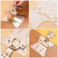 ชุดซ่อมบานพับตู้สแตนเลส 10/2 ชิ้น แผ่นยึดบานพับประตูพร้อมรูสำหรับตู้ครัว เฟอร์นิเจอร์ในบ้าน 5