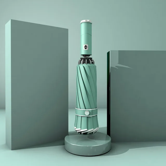 Xiaomi Automatikus Esernyő Led12 Guduo Visszafordítása Férfiak És Nők Összecsukható Esőzuhany - Image 2