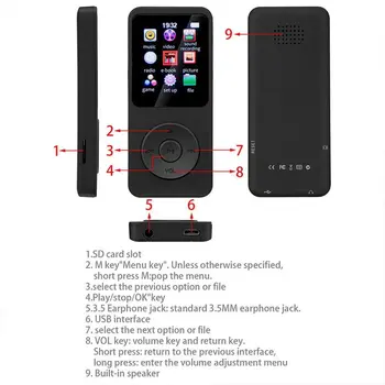 Bluetooth MP4 MP3 Lossless Music Player TFT LCD Display Walkman E-book Support TF Card Audio Recorder lossless sound MP3 player 2